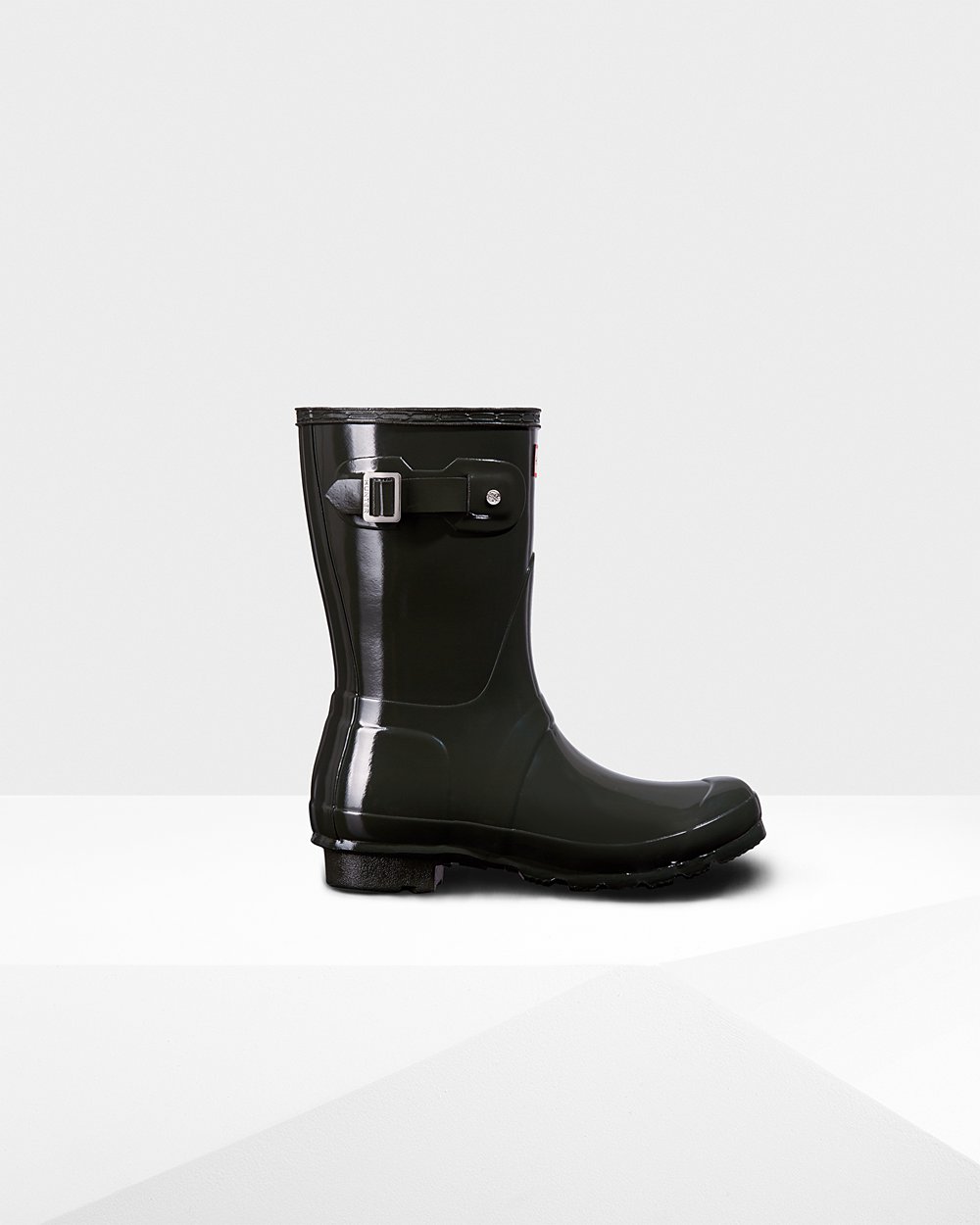 Hunter Mujer Original Gloss - Botas de Lluvia Verde Oscuro Oliva - 916-MRWTZN